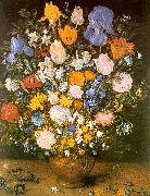 Jan Brueghel Bouquet of Flowers in a Clay Vase Spain oil painting reproduction